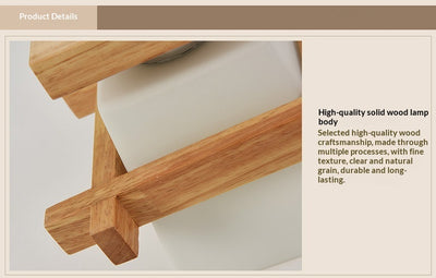 Lámpara de Techo Minimalista Tic-tac-toe en Vidrio y Madera Maciza Estilo Rústico Moderno - Image 23