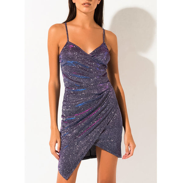 Vestido Dorado Brillante sin Espalda - Diseño Elegante para Primavera y Verano