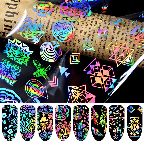 Calcomanías Láser Estrella Térmica para Uñas - Papel de Transferencia Symphony Star