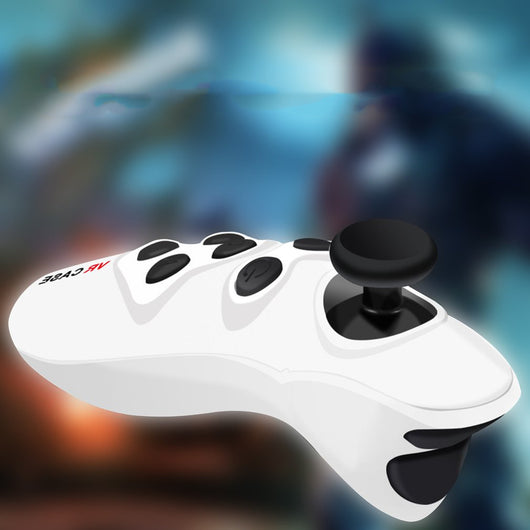 White VR game controller with a black joystick and multiple black buttons, labeled 'VR CASE' in red. - Image 10