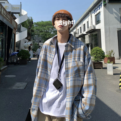 Camisa de Cuadros en Lana para Hombre - Manga Larga Otoño - Image 3