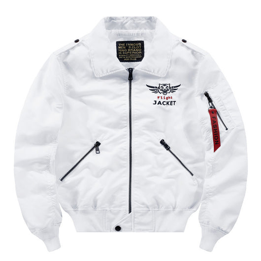 Chaqueta Bomber Casual de Hombre en Colores Sólidos - Image 13
