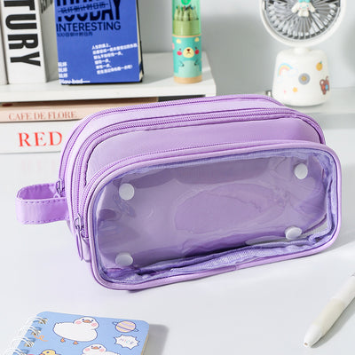 Estuche Transparente Estilo INS Serie Leche Salada - Gran Capacidad Impermeable