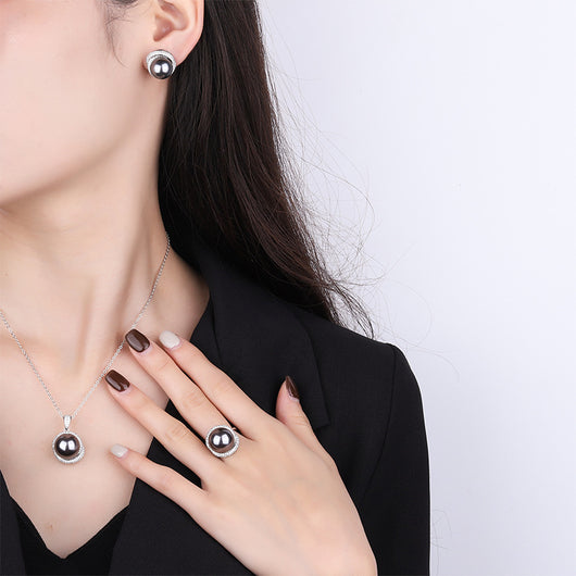 Conjunto de Colgante Plata 925 con Ópalo e Nácar para Mujer - Image 12