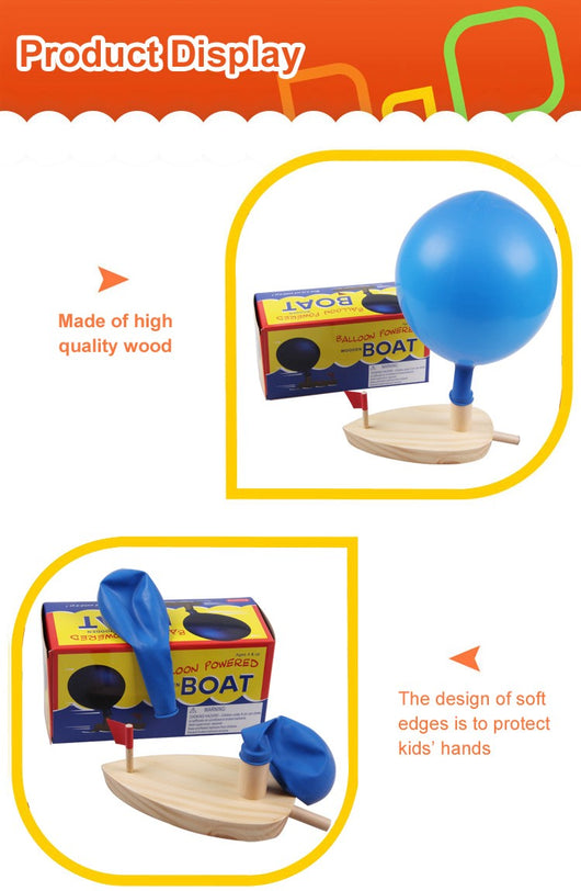 Barco de Globo de Madera de Pino - Image 4
