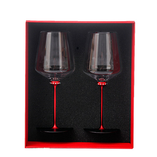 Copa de Vino Cristal Rojo Diseño Artístico Danzante - Image 2