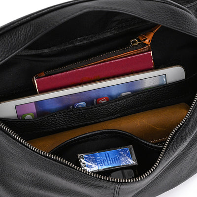 Bolsa de Pecho de Cuero Genuino para Hombre - Grande y Versátil - Image 18