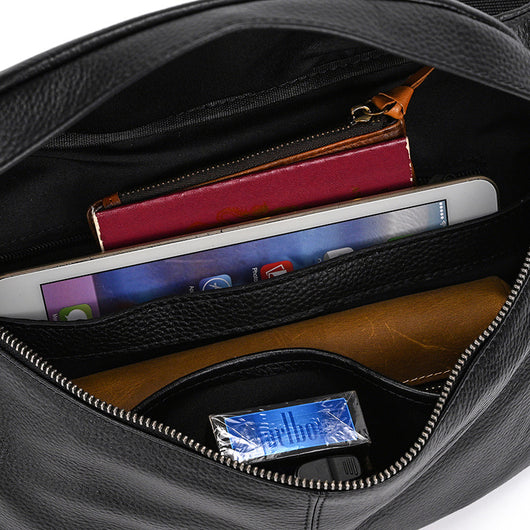 Bolsa de Pecho de Cuero Genuino para Hombre - Grande y Versátil - Image 18