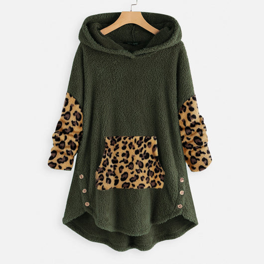 Sudadera Hoodie de Felpa Manga Larga Suelta y Cómoda - Image 12