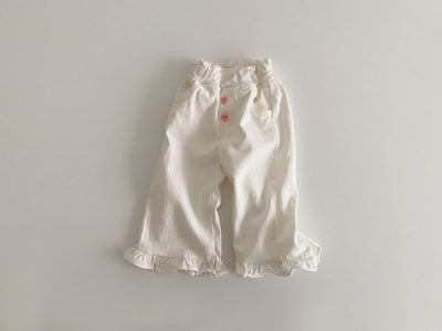 Pantalones Anchos de Niña con Detalle de Encaje y Oreja Retro - Moda Casual Primavera - Image 10