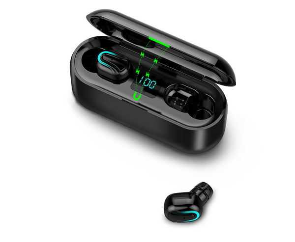 Auriculares Bluetooth 5.0 con LED Binaural Q32-1