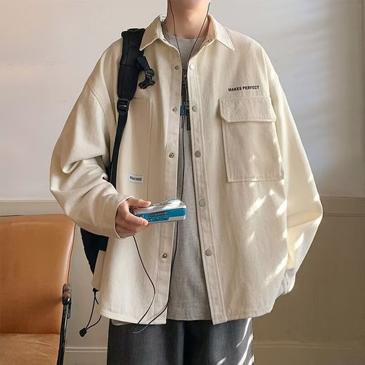 Cardigan Oversized Suelto de Manga Larga para Hombre - Image 3
