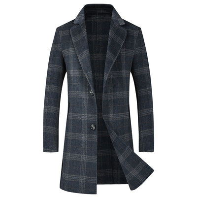 Cortavientos de lana a cuadros para hombre - Image 13