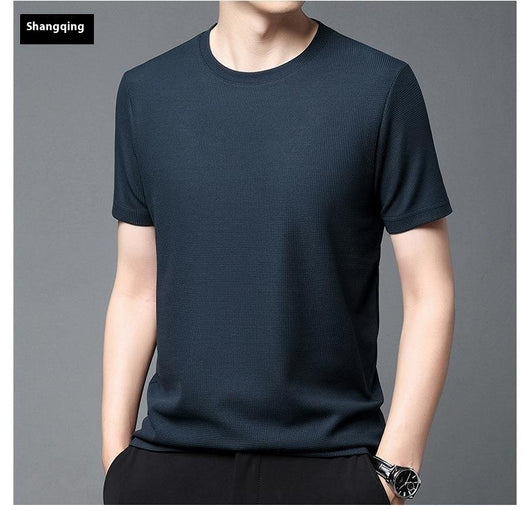 Playera Holgada de Cuello Redondo con Textura Waffle para Hombre - Image 25