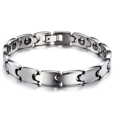 Pulsera Magnética de Acero Tungsteno para Hombre - Image 3