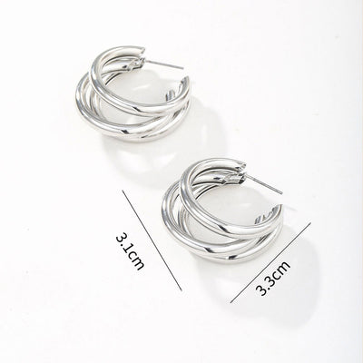 Aretes Redondos de Diseño Contemporáneo Europa América - Estilo Personalizado - Image 8