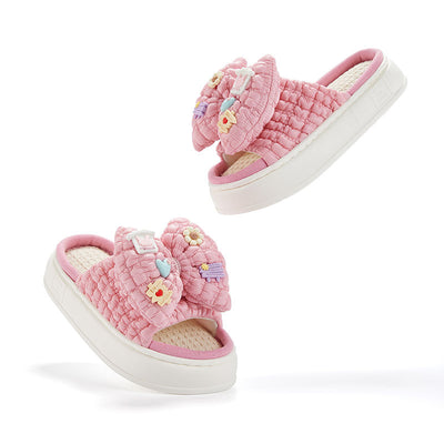 Pantuflas de Látex y Lino con Suela Gruesa para Mujer - Image 2