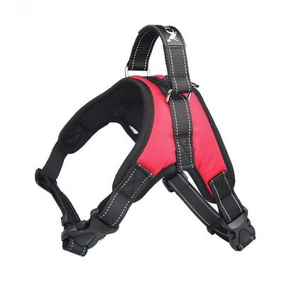 Blue and black mesh dog harness with adjustable straps, a D-ring for leash attachment, and a quick-release buckle. - Image 6