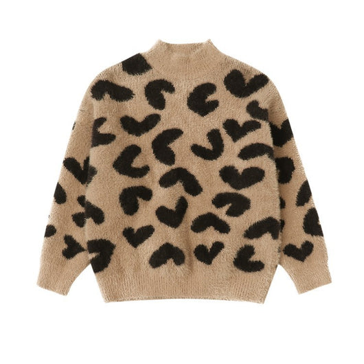 Suéter infantil estampado leopardo en lana de visón - Image 6