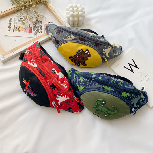 Bolsa Cruzada Infantil con Dinosaurio Cartoon - Mochila Pecho Niño