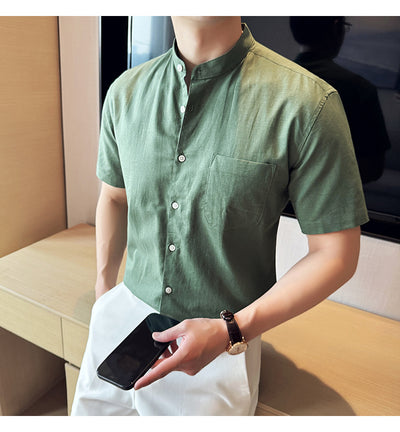 Camisa Hombre Lino Algodón Transpirable Ligera - Image 25
