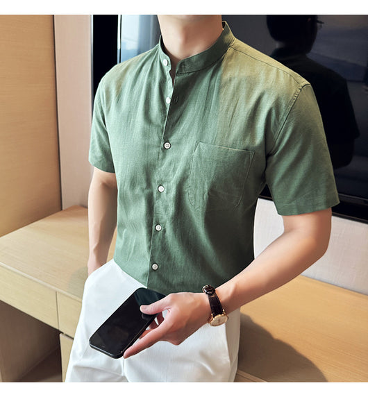 Camisa Hombre Lino Algodón Transpirable Ligera - Image 25