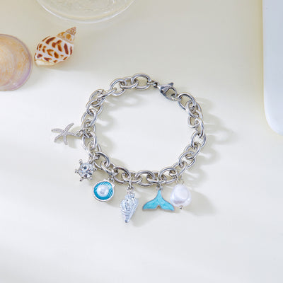 Collar y Pulsera de Perlas con Colgantes de Concha y Estrella de Mar - Image 12