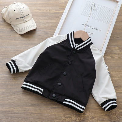 Chaqueta Deportiva de Cuello Mao para Niños - Estilo Béisbol Clásico - Image 2