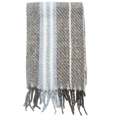 Pañuelo Rayado con Flores y Borlas Estilo Europeo Americano - Image 33