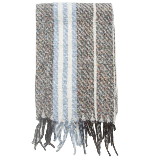 Pañuelo Rayado con Flores y Borlas Estilo Europeo Americano - Image 33