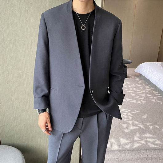 Traje Casual Hombre Estilo Coreano Moderno - Image 3