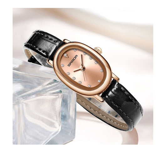 Reloj de Cuarzo para Mujer con Correa de Cuero y Acero Inoxidable Resistente al Agua - Image 20