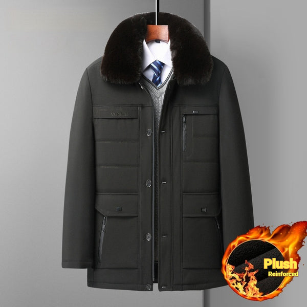 Chaqueta de Lana de Cordero para Hombre Maduro