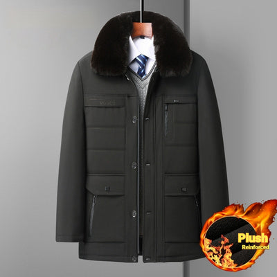 Chaqueta de Lana de Cordero para Hombre Maduro