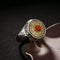 Ring Retro Personality Trend Domineering Men Dorado Imitation South Rojo