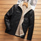 Chaqueta de Cuero Premium Grueso para Hombre - Talla Grande Confort