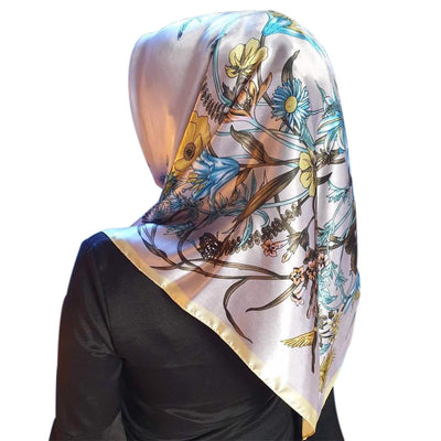 Pañuelo Cuadrado Grande de Seda Simulada - Accesorio Versátil para Mujer - Image 62