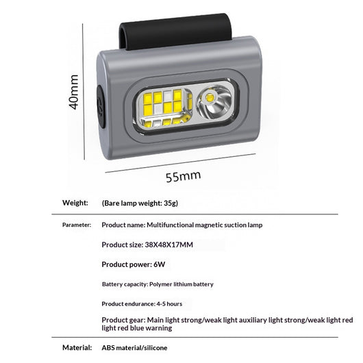 Lámpara Magnética de Luz Roja en Silicona para Correr Nocturno - Image 3