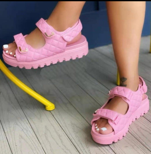 Sandalias Plataforma Cuña Pez Boca con Correas Ajustables - Image 10