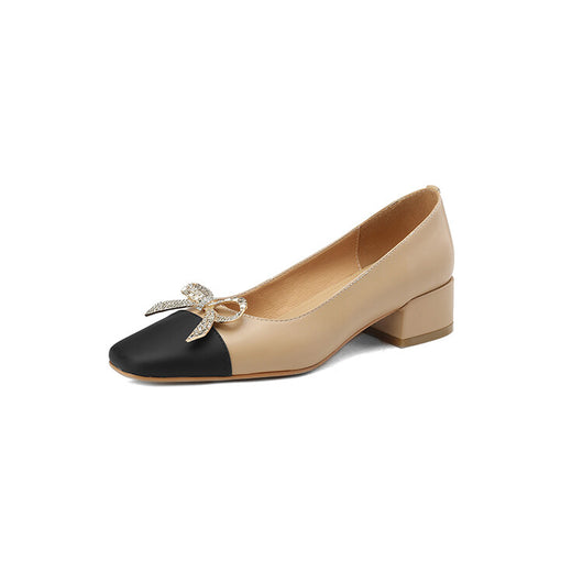 Zapatos Laborales Negros para Mujer con Tacón Grueso y Moño - Image 18