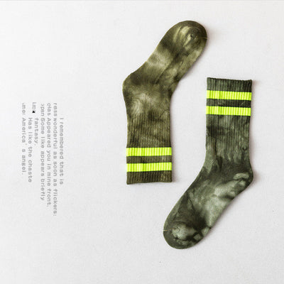 Calcetines para Parejas Tubo Alto Otoño Invierno con Diseño de Rayas - Image 22