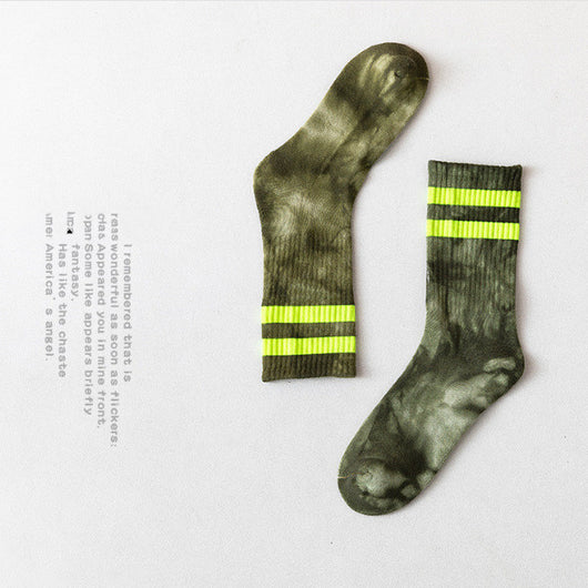 Calcetines para Parejas Tubo Alto Otoño Invierno con Diseño de Rayas - Image 22