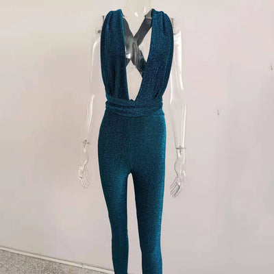 Enterizo de Seda Brillante con Tirantes Sexy - Image 32