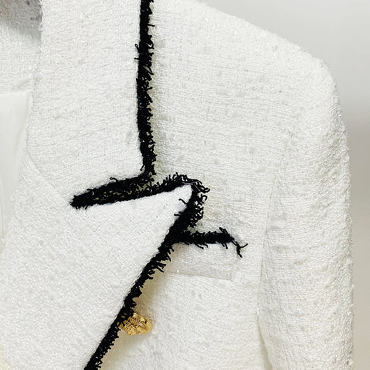 Saco Ejecutivo de Lana con Flecos - Corte Slim Doble Botonadura - Image 10