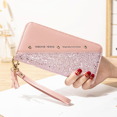 Billetera Larga para Mujer con Cierre y Diseño Coreano - Cartera Versátil con Compartimento para Celular - Image 7
