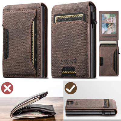 Billetera de Cuero Texturizado con Compartimentos para Tarjetas - Image 2