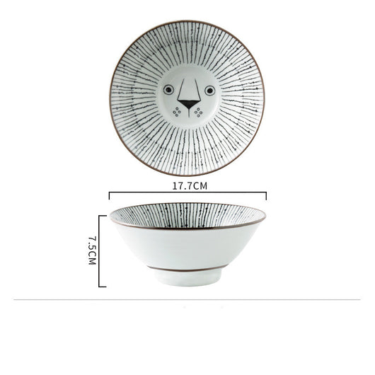 Tazón de Cerámica con Diseño de Gato para Ramen, Sopa y Ensalada - 7 Pulgadas - Image 3