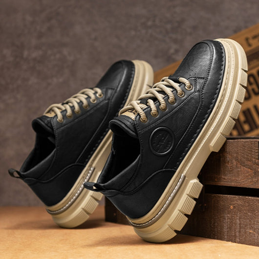 Botas de Trabajo Estilo Británico con Plataforma en Cuero Genuino - Image 3