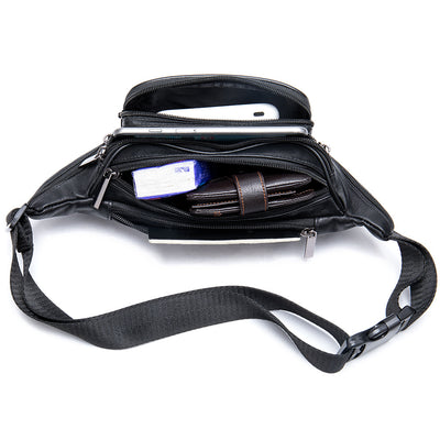 Bolsa para móvil en piel de cordero negra - Image 5