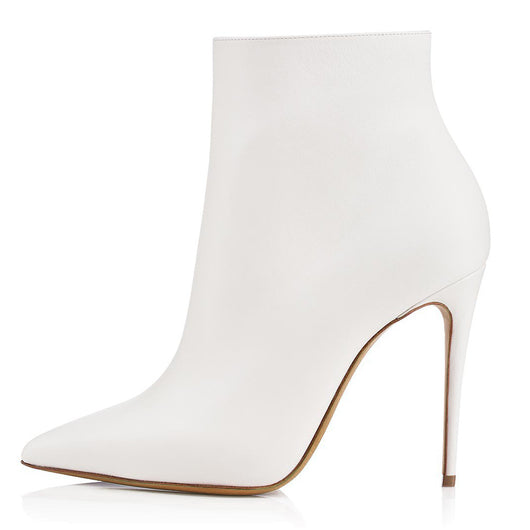 Botines de Tacón Alto Puntiagudo para Mujer - Estilo Europeo Tallas Grandes Negro y Blanco - Image 19
